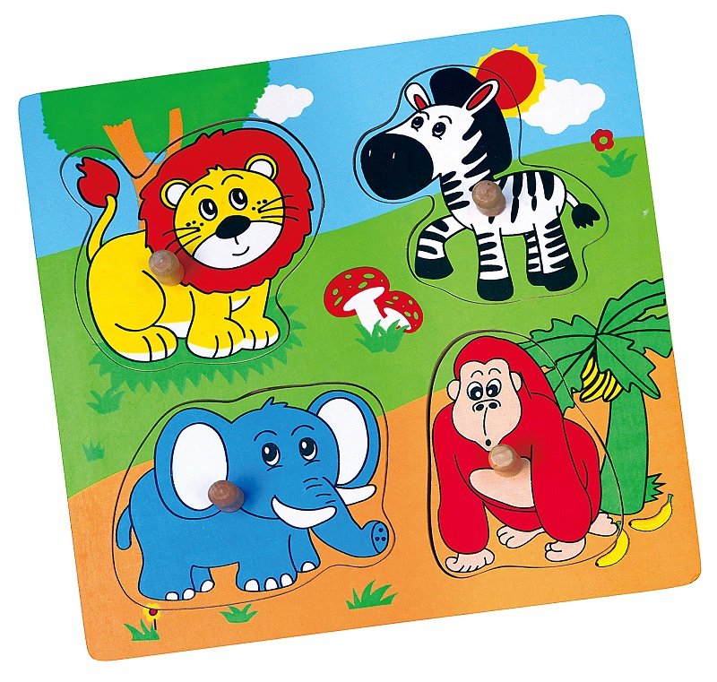 Viga, puzzle drewniane niespodzianka, ZOO
