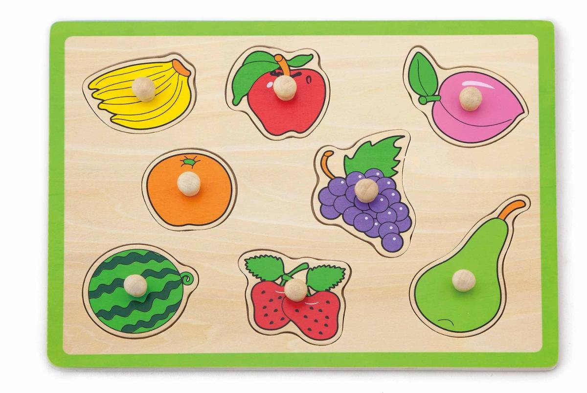 Viga, puzzle drewniane, Owoce