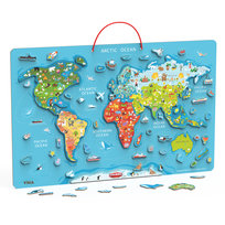 Viga, tablica edukacyjna z Magnetyczną Mapą Świata, 2w1