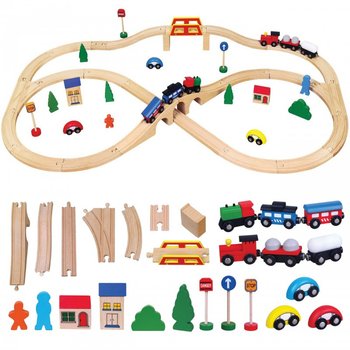 Viga Toys, stacja kolejowa, 49 elementów  - Viga