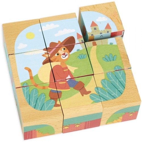 Vilac, puzzle, klocki drewniane, Baśnie