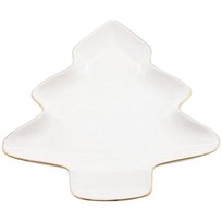 Vilde Talerzyk świąteczny choinka porcelanowy taca patera talerz święta Boże Narodzenie 20x16,5 cm