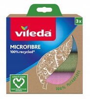 Vileda, Ścierka Z Mikrofibry 100% Recycled 3szt.