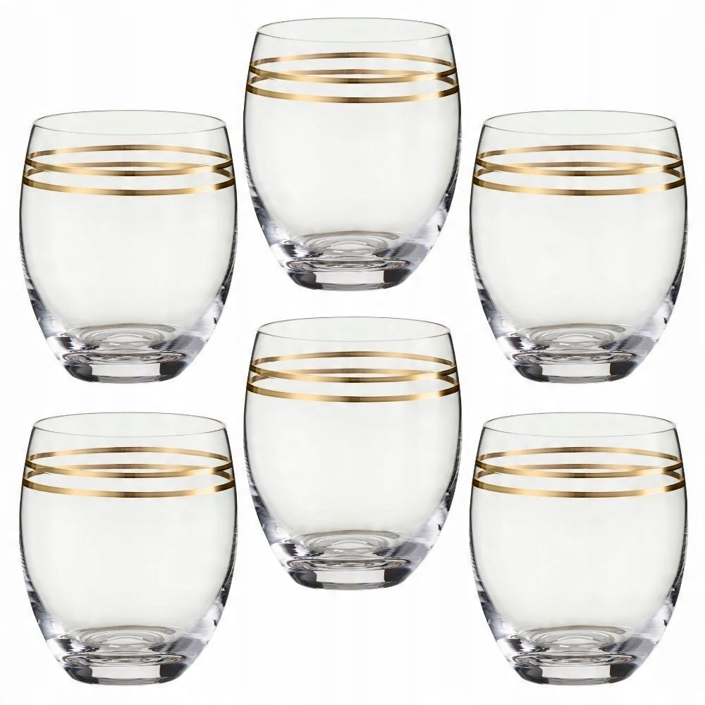VILLA ITALIA Zestaw 6 Sztuk Szklanek 430 Ml VOLARE GOLD VILLA ITALIA villa-italia-zestaw-6-sztuk-szklanek-430-ml-volare-gold-villa-italia