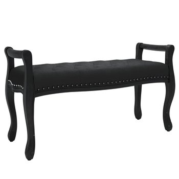 Vintage Black Velvet Bench 110x45x60 cm - Zakito Europe