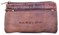 Vintage BRĄZOWA Skórzana KLUCZÓWKA Kółko na Klucze + Pilota Etui PORTFELIK Inna marka