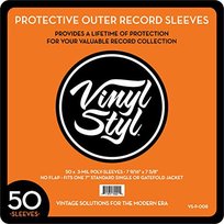 Vinyl Styl: 50 Pack Protective Outer Single Record Sleeves 