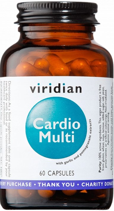 Фото - Вітаміни й мінерали Viridian Nutrition Suplement diety, VIRIDIAN, Cardio Multi, witaminy i minerały, 60 kaps. 