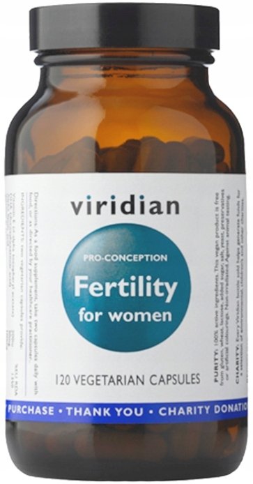 Фото - Вітаміни й мінерали Viridian Nutrition Suplement diety, VIRIDIAN, Fertility for Women, płodność kobiet, 120 kaps. 