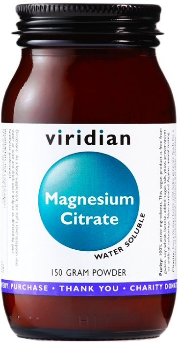 Фото - Вітаміни й мінерали Viridian Nutrition Suplement diety, VIRIDIAN, Magnesium Citrate, magnez w proszku, 150g 