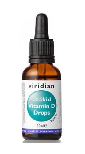Фото - Вітаміни й мінерали Viridian Nutrition Suplement diety, Viridian, Witamina D w kroplach dla dzieci, 30 ml 