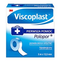 Viscoplast Polopor, przylepiec włókninowy, hipoalergiczny, 5 m x 25 mm, 1 sztuka Viscoplast