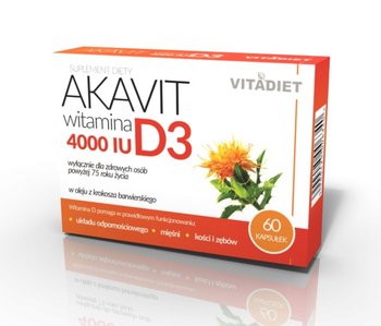 Vitadiet Akavit Witamina D3 4000 Iu Suplement diety, 60 kaps. - VitaDiet