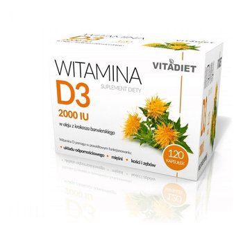 Vitadiet Witamina d3 2000 iu suplement diety 120 kapsułek - Vitadiet