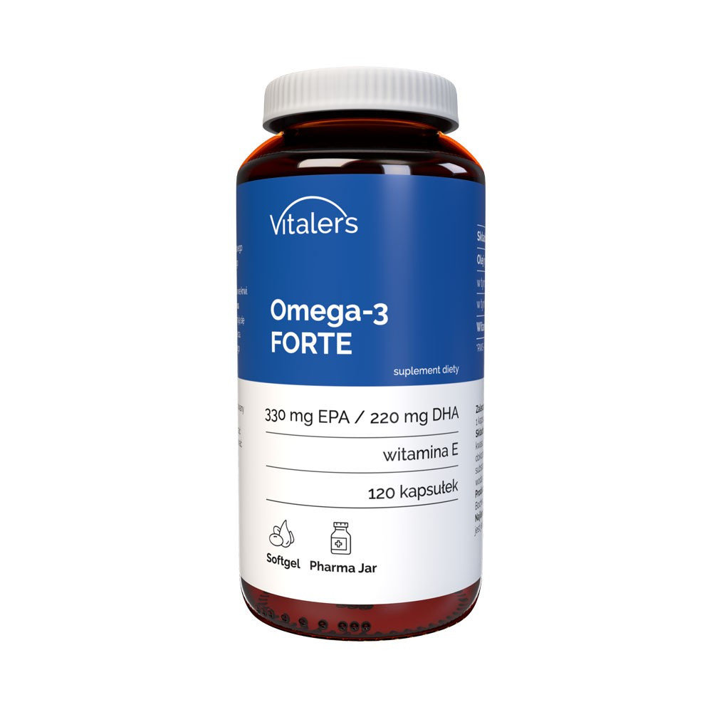 Фото - Вітаміни й мінерали Forte Suplement diety, Vitaler's, Omega-3  1000 mg, 120 kaps. 