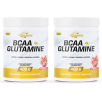 VITALMAX BCAA + GLUTAMINE 2x 400G DWA SMAKI AMINOKWASY REGENERACJA Vitalmax