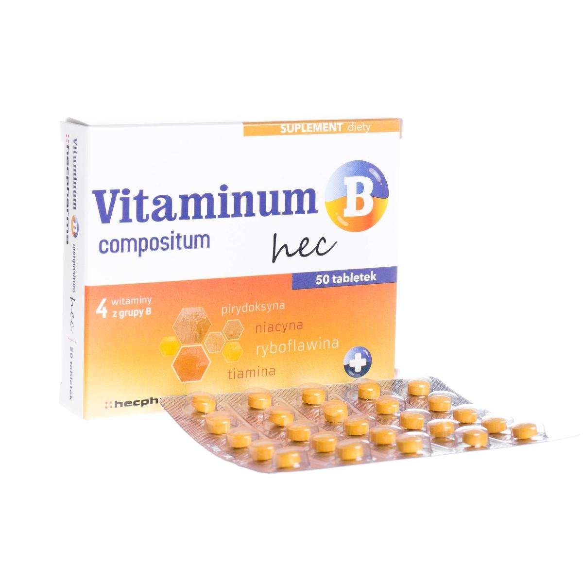 Vitaminum Compositum B Hec, Tabletki Z Czterema Witaminami Z Grupy B ...