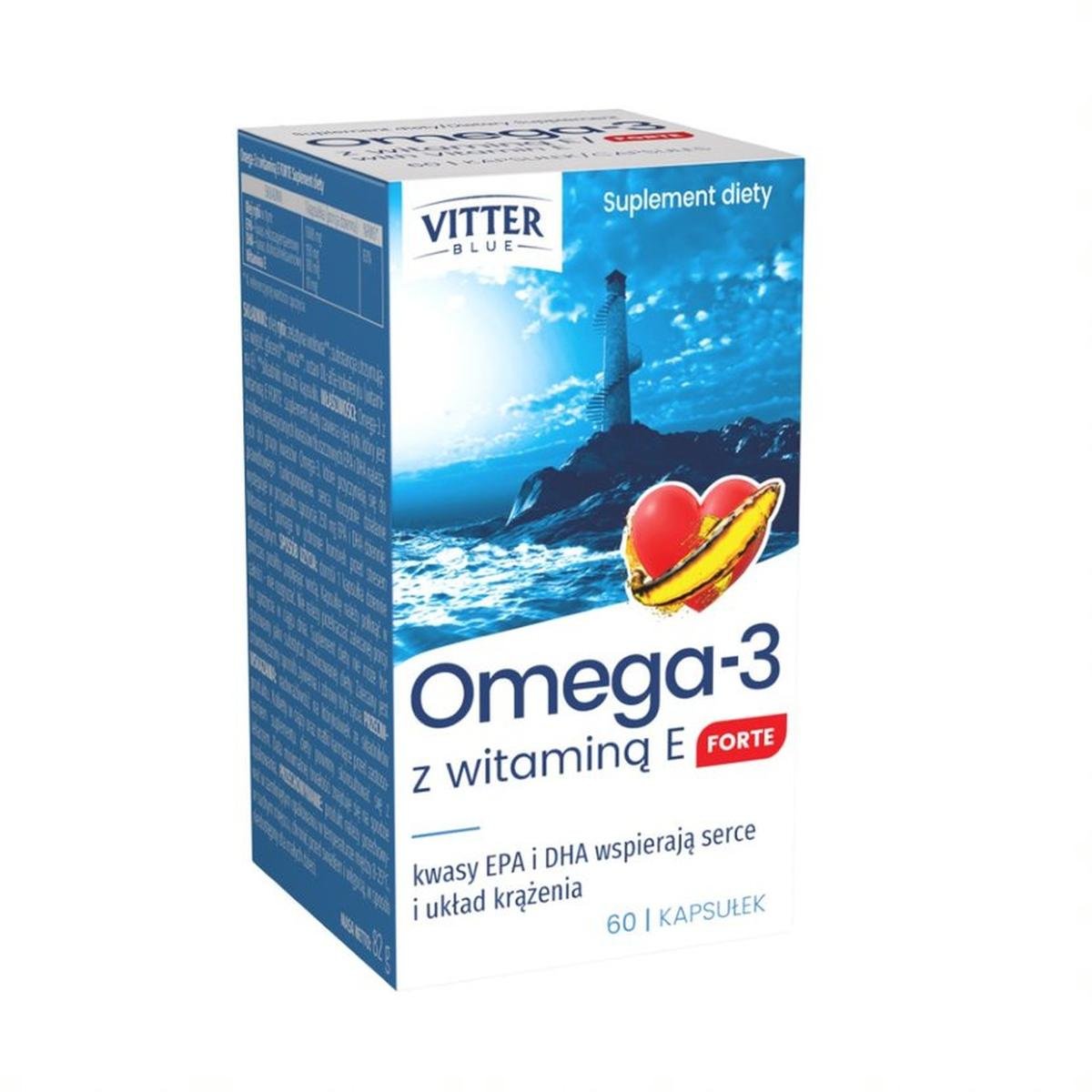 Vitater Blue Omega-3 Forte + witamina E 