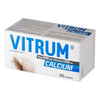 Vitrum Calcium Wapń 500 Mg + Witamina D 200 J.M 60 Tabletek Vitrum
