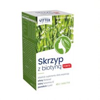 Vitter Blue Skrzyp z Biotyną Forte, suplement diety, 45 tabletek Inna marka