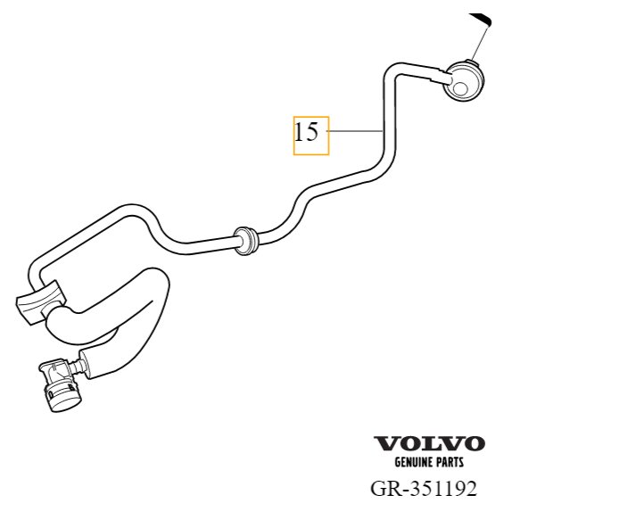 Volvo OE VOLVO S60 V60 XC60 przewod serwa podcisnienia OE 31274988