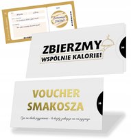 VOUCHER SMAKOSZA - bilet KARNET DO RESTAURACJI + ZDRAPKA +ZŁOCENIE +KOPERTA