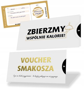 VOUCHER SMAKOSZA - bilet KARNET DO RESTAURACJI + ZDRAPKA +ZŁOCENIE +KOPERTA - BAYBY