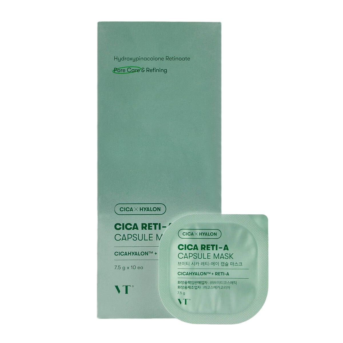 Vt Cosmetics, Cica Reti-a Capsule Mask, Maseczka Do Twarzy, 10 Szt