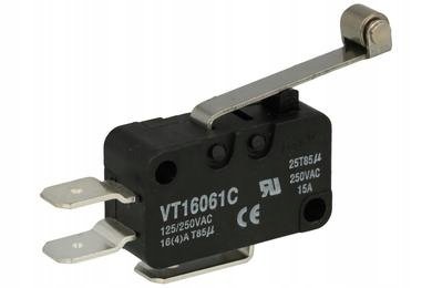 Inny producent VT1606-1C Krańcówka 16A/250VAC dźwignia z rolką; 25mm; 1NO+1NC