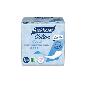 Vuokkoset, Cotton, podpaski bez skrzydełek Normal Sensitive, 14 szt. - Vuokkoset