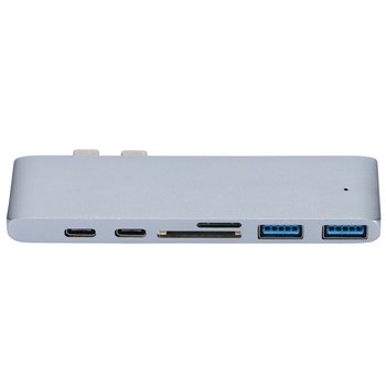 w 2 Srebrna Mini Stacja Dokująca USB 3.1 Multiport do Macbooka - other