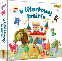 W literkowej krainie, gra, Adamigo, 100 elementów, gra planszowa Adamigo