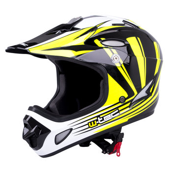 W-TEC, Kask downhill, FS-605, żółto-czarny, rozmiar 55-56 - W-TEC