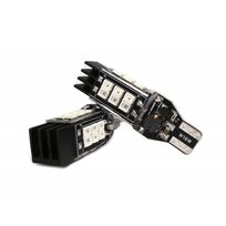 W16W Żarówka Led T15 12V-24V 1400Lm Canbus Czerwona B.Mocna Motoledy