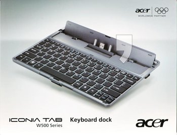W500 Keyboard Docking US International Layout Klawiatura Dokująca - Acer