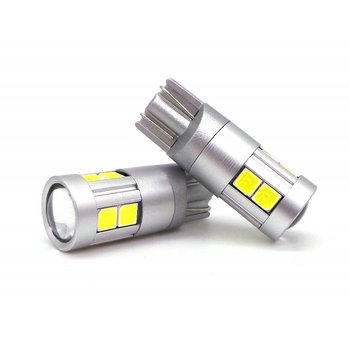 W5W LED żarówka T10 12-24V CANBUS 500lm biała mocna 1szt motoLEDy - motoLEDy