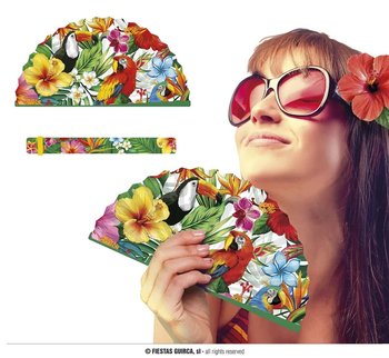 Wachlarz Składany Hawajski W Kwiaty Na Lato Hawaje - Inna marka