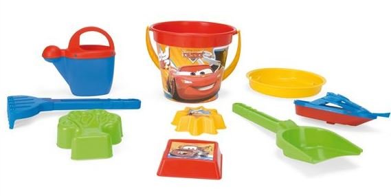 Wader, Disney, Auta, Komplet do piasku, 9 elementów, zestaw