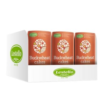WAFLE GRYCZANE BEZGLUTENOWE VEGE 12 SZTUK X 135G LESTELLO - Lestello