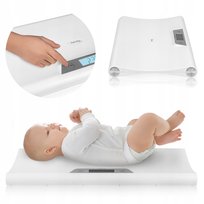Waga elektroniczna dla niemowląt dokładna do 20kg LIONELO Babybalance White