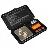 WAGA JUBILERSKA 200G/0,01G CIĘZARKIEM I PĘSETĄ ETUI NARZĘDZIOWE KALIBRACJA