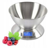 Waga Kuchenna Z Miską Inox 1G-5Kg Elektroniczna Termometr Timer Dokładna