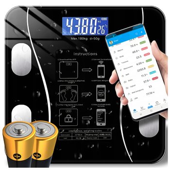 Waga Łazienkowa Analityczna Slim 180Kg Smart+ 25W1 Android Ios Precyzyjna - AVANTE