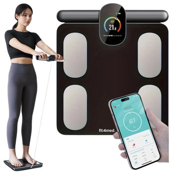 Waga z analizą składu masy ciała inteligentna bluetooth analizator do 180kg - fit4med