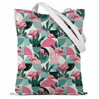 WAKACYJNA TORBA Z FLAMINGAMI 35x45 cm PASTELOWA na Ręcznik WODOODPORNA