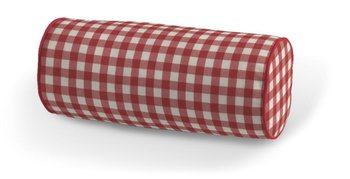 Wałek prosty DEKORIA Quadro, kratka, czerwono-biała, 40x16 cm - Dekoria