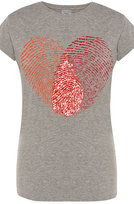 Walentynki Damski T-Shirt Serce Odcisk r.M