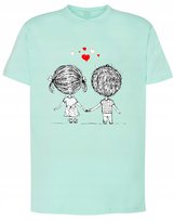Walentynki Prezent T-Shirt męski Para Miłość r.XS