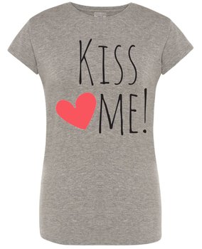 Walentynki T-Shirt damski nadruk Kiss Me serce XL - Inna marka