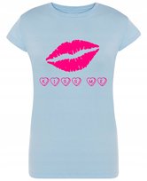 Walentynkowy T-Shirt damski nadruk Kiss Me S